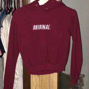 Crop Maroon H&M Hoodie.